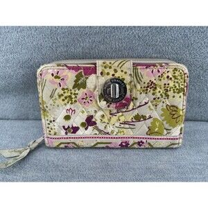 VERA BRADLEY - Turn Lock Floral Spring Colors  Wallet PU3